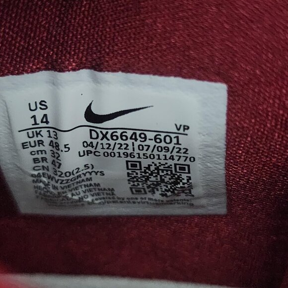 Nike Cosmic Unity 2 Shoes Mens Size 14 Burgundy Basketball Zoom DX6649-601 main image 14
